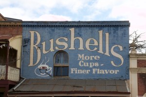 Bushells coffee sign in Maldon, Australia